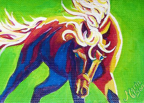 Art: Running Free  (SOLD) by Artist Monique Morin Matson