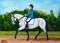 Art: Dressage Gray  (SOLD) by Artist Monique Morin Matson