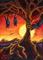 Art: Bat World (SOLD) by Artist Monique Morin Matson