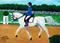 Art: Gray Dressage Arabian (SOLD) by Artist Monique Morin Matson