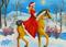 Art: Christmas by Moonlight (SOLD) by Artist Monique Morin Matson