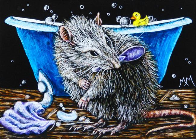 Art: Brush Your Squeaks  (SOLD) by Artist Monique Morin Matson