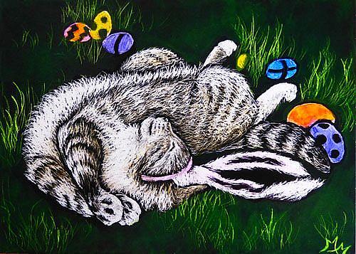 Art: Tuckered Out  (SOLD) by Artist Monique Morin Matson