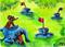 Art: Tea Time Golf  (SOLD) by Artist Monique Morin Matson
