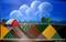 Art: Quilted Fields III- SOLD by Artist Charlene Murray Zatloukal