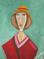 Art: Stacy-Girl with Hat-SOLD by Artist Charlene Murray Zatloukal