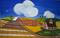 Art: Quilted Fields at Harvest-SOLD by Artist Charlene Murray Zatloukal