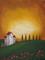 Art: Tuscan Villa with Trees and Poppies by Artist Charlene Murray Zatloukal