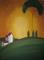 Art: Tuscan Folk Art Villa with Trees by Artist Charlene Murray Zatloukal