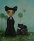 Art: Melanthe and Mister Mistoffelees by Artist Charlene Murray Zatloukal