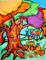 Art: Fairy Homes and Pumpkin Patch (SOLD) by Artist Chris Jeanguenat