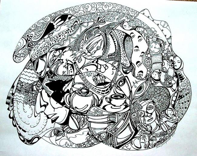 Art: Gigi's Cafe by Artist Chris Jeanguenat