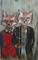 Art: American Gothic Foxes by Artist Chris Jeanguenat