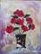 Art: RED POPPY VASE (SOLD) by Artist Gail Meyer