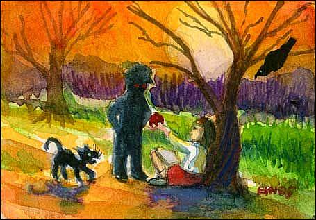 Art: Back at the Twisted Tree by Artist Erika Nelson