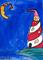 Art: Horton's Moonlit Lighthouse - sold by Artist Shari Lynn Schmidt