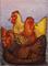 Art: Three French Hens ACEO by Artist Lindi Levison