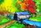 Art: COVERED BRIDGE by Artist Dottie Cooper Katz