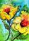 Art: YELLOW WILDFLOWERS by Artist Dottie Cooper Katz