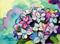 Art: HYDRANGEA BLOSSOM  - miniature - SOLD by Artist Dottie Cooper Katz