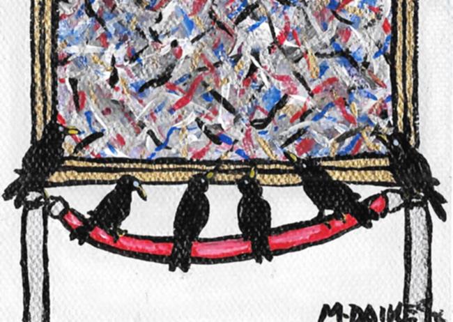 Art: How Many Black Birds did that Take by Artist Melinda Dalke