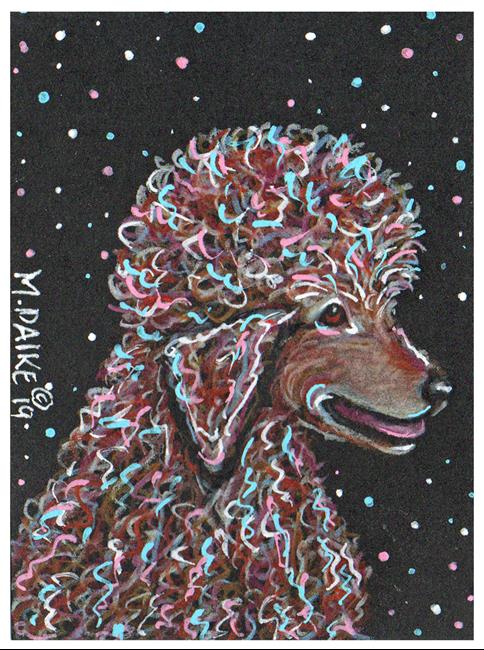 Art: Stars 1 Poodle by Artist Melinda Dalke