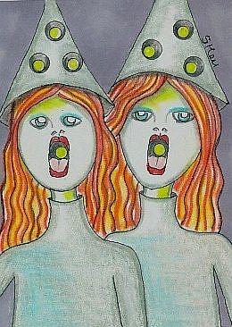 Art: Egg Witches - 29 Faces by Artist Sherry Key