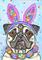 Art: Pugs Bunny by Artist Melinda Dalke