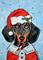 Art: Dachshund Claus by Artist Melinda Dalke