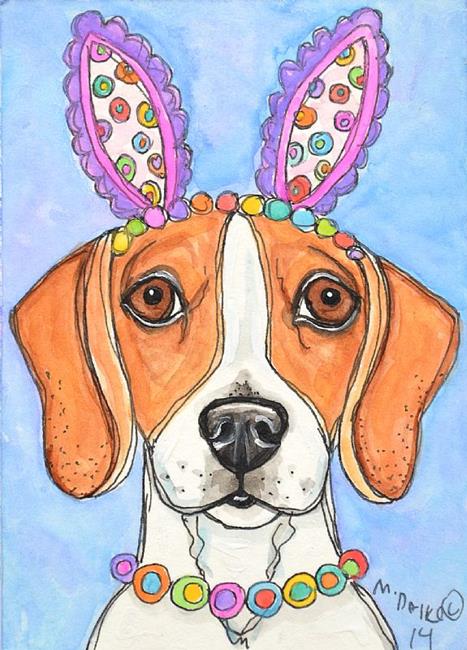 Art: Beagle Bunny by Artist Melinda Dalke