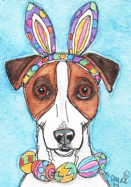 Art: Easter Jack Rabbit by Artist Melinda Dalke
