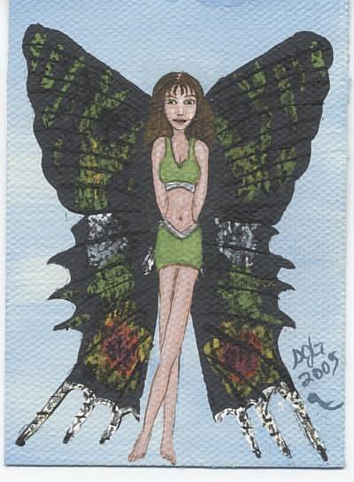Art: Butterfly Fairy #4 madagascan sunset moth by Artist Sandi Gayle Stefkovich