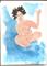 Art: Nude against Blue Wash #1 by Artist Nancy Denommee   