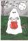 Art: Sock Monkey as a Ghost by Artist Nancy Denommee   