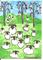 Art: Sheep Resting Under the Apple Trees by Artist Nancy Denommee   