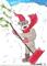 Art: Sock Monkey Shovels Snow by Artist Nancy Denommee   