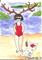 Art: Jane Doe at the Beach by Artist Nancy Denommee   