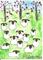 Art: Sheep Rest Under the Apple Trees SOLD by Artist Nancy Denommee   