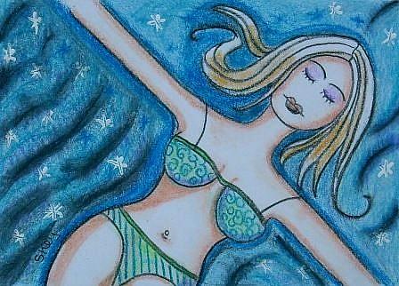 Art: Floating In A Sea Of Stars by Artist Sherry Key