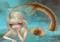 Art: Golden Mermaid ACEO by Artist Jasmine Ann Becket-Griffith