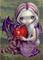 Art: Valentine Dragon ACEO by Artist Jasmine Ann Becket-Griffith