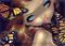 Art: Nymph with Monarchs ACEO by Artist Jasmine Ann Becket-Griffith