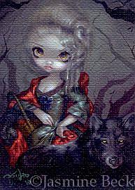 Art: Loup-Garou: Le Petit Chaperon Rouge ACEO by Artist Jasmine Ann Becket-Griffith