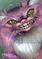 Art: Cheshire in Purple ACEO by Artist Jasmine Ann Becket-Griffith