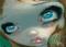 Art: Tiny Turquoise Eyes ACEO by Artist Jasmine Ann Becket-Griffith
