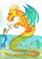 Art: Sea Serpent by Artist Emily J White