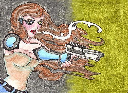 Art: Smoking Guns # 12 by Artist Emily J White