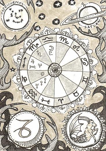 Birthchart - by Emily J White from Zodiac art exhibit