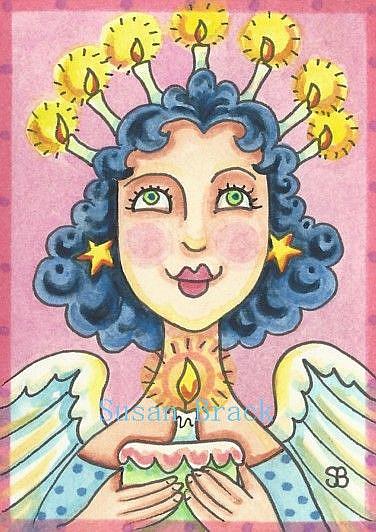 Art: BIRTHDAY ANGEL by Artist Susan Brack