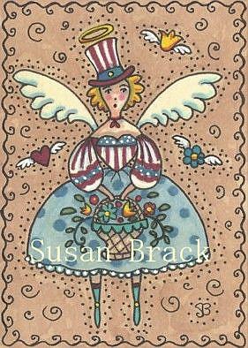 Art: AMERICANA ANGEL FREEDOM by Artist Susan Brack